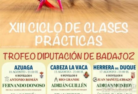El XIII Ciclo de Clases Prácticas Taurinas recorrerá cinco municipios con jóvenes promesas del toreo