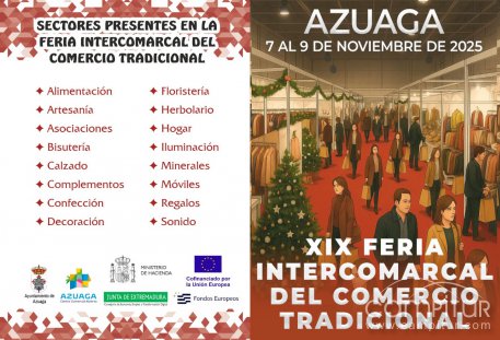 Azuaga acoge la XIX Feria Intercomarcal del Comercio Tradicional del 7 al 9 de noviembre